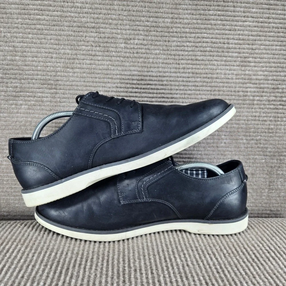 Sperry Mens 12M Navy Blue Leather STS22074 Lace Up Oxford Shoes‎